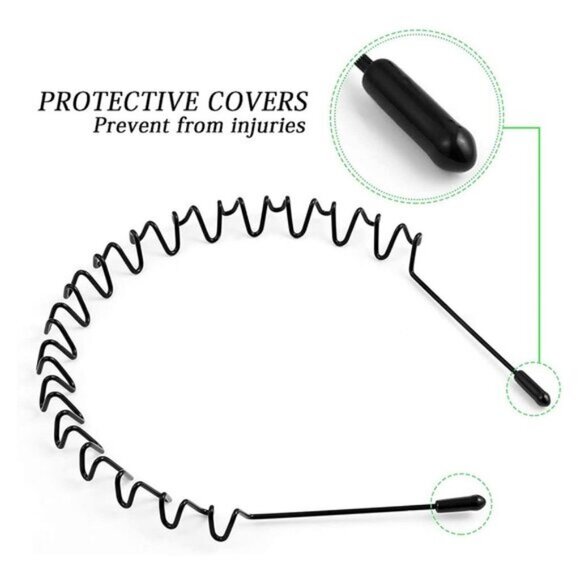 ⚡Men Z-New 1pcs Metal Fashion Unisex Wavy Outdoor Sport Simple Elastic Headbands - Picture 6 of 7